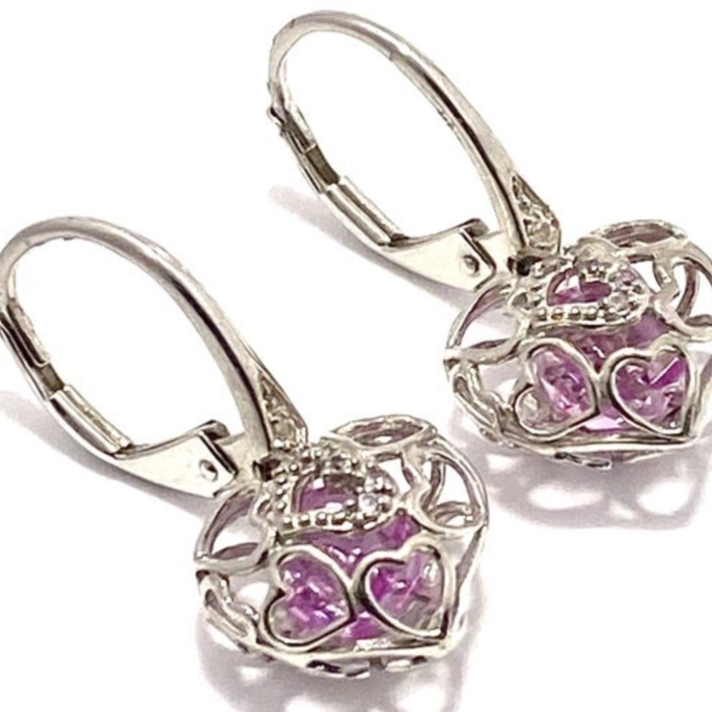 Authentic Lorenzo sterling silver topaz earrings